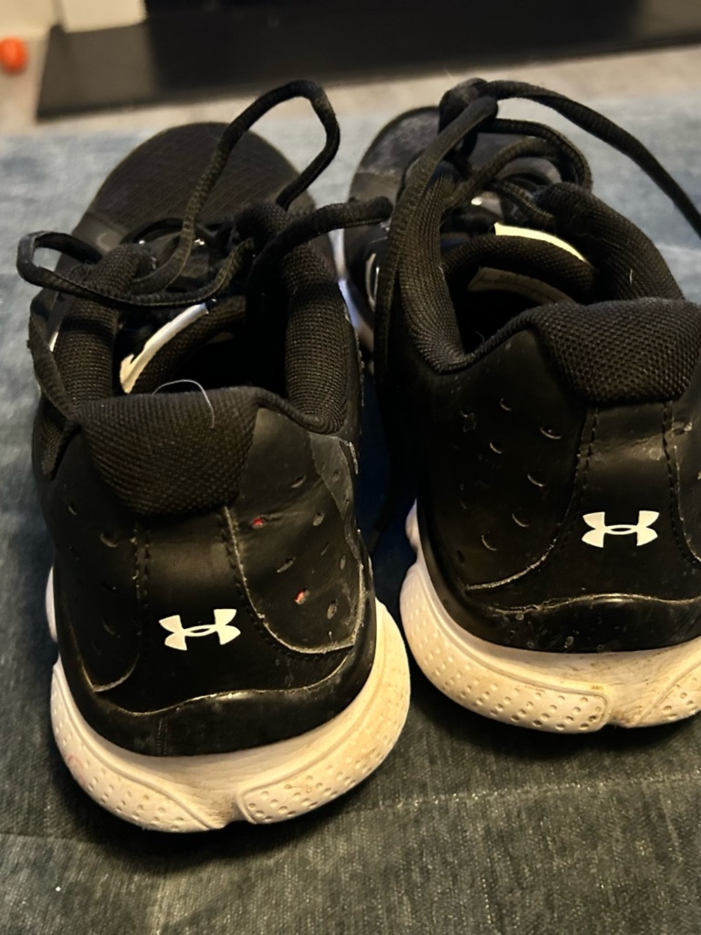 Under Armour Kids Black and White Athletic Sneakers